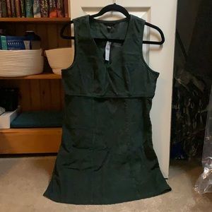 Green corduroy dress